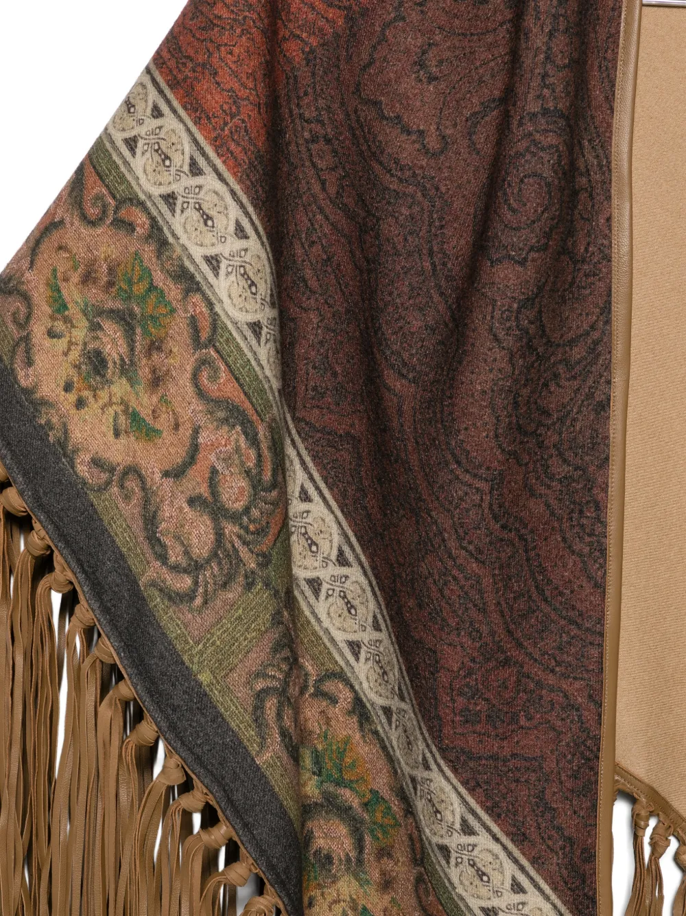 Pierre-Louis Mascia paisley-print fringed shawl Bruin