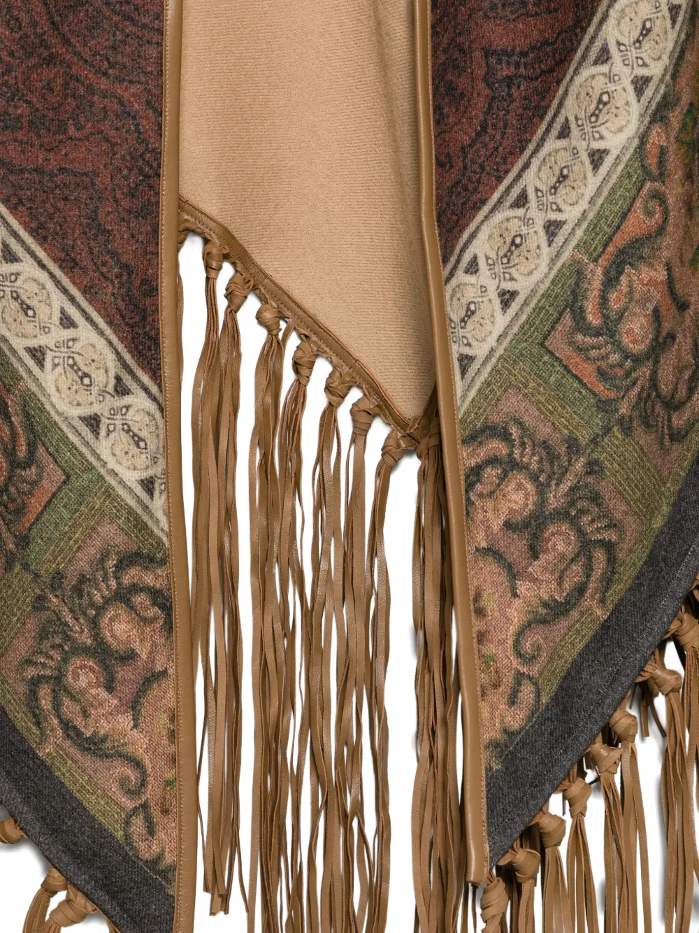 Pierre-Louis Mascia paisley-print fringed shawl Bruin
