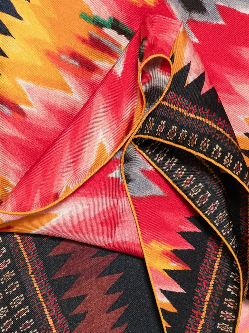 Pierre-Louis Mascia geometric-print scarf Rood