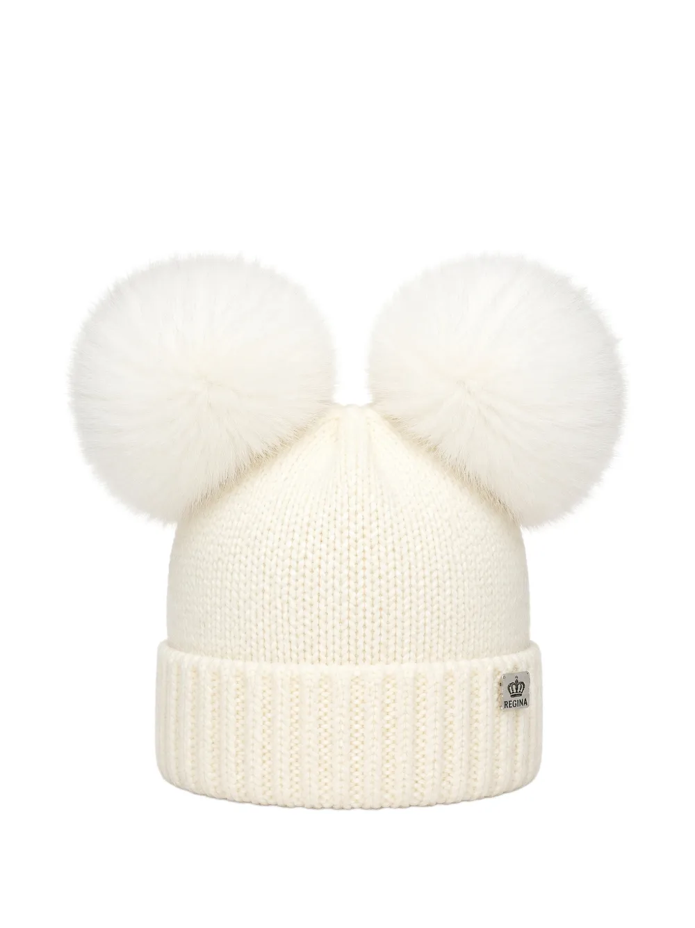 cuffie regina Berretto con pompon - Bianco