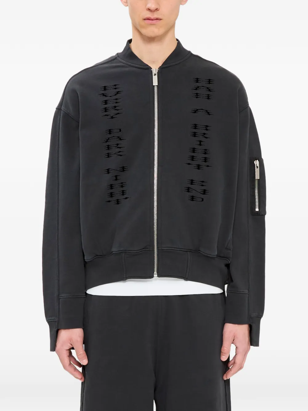 44 LABEL GROUP logo-print bomber jacket