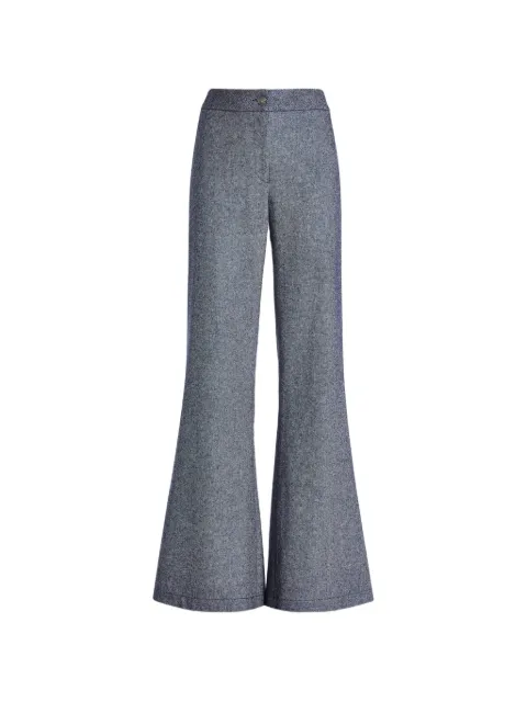 Genny tweed-effect flared trousers