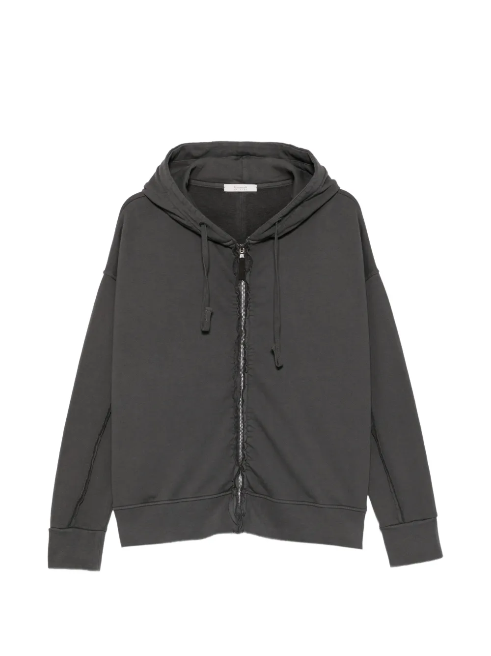 Kristensen Du Nord ruffled-trim zip-up hoodie