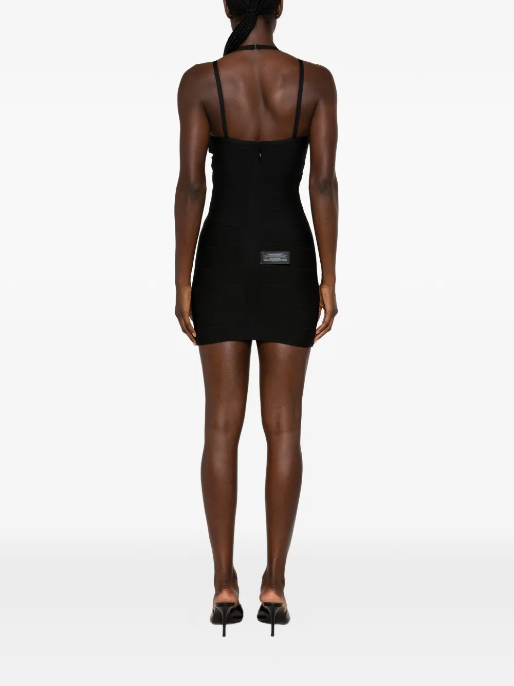 Herve Leger Erin strappy mini dress Zwart