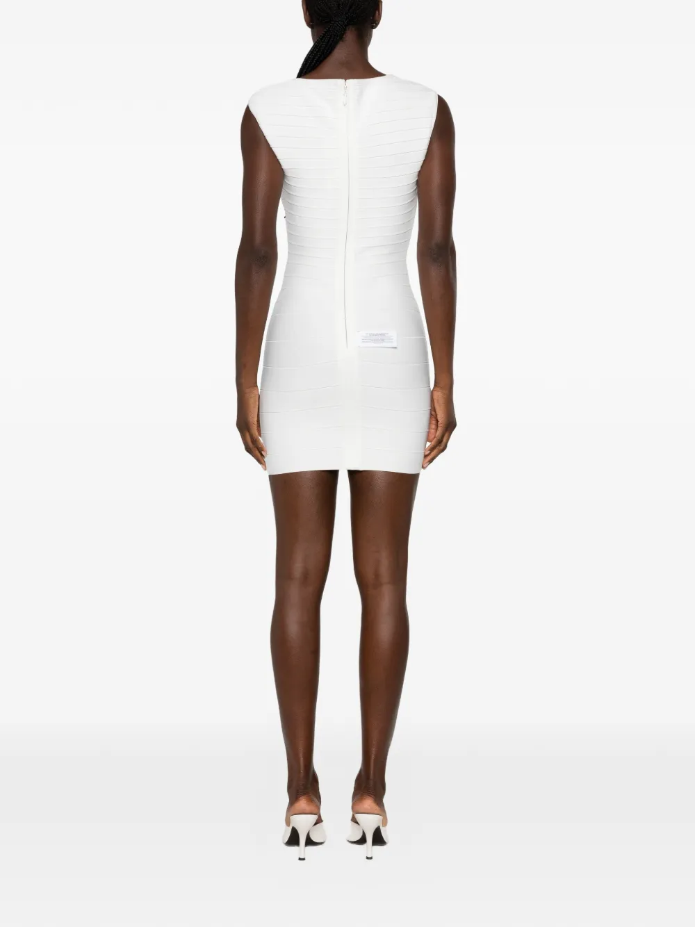 Herve Leger Bella bandage-style mini dress Wit