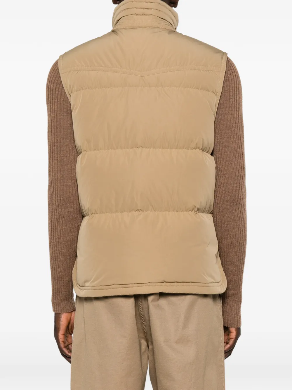Moncler Grenoble Evans quilted high-neck gilet Beige