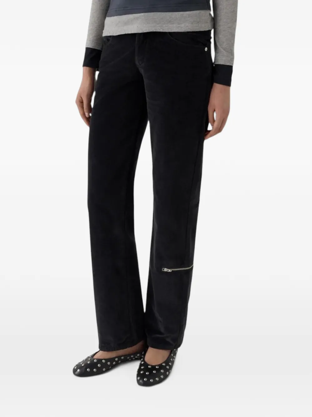 Gimaguas Ralph zip-detail trousers Zwart