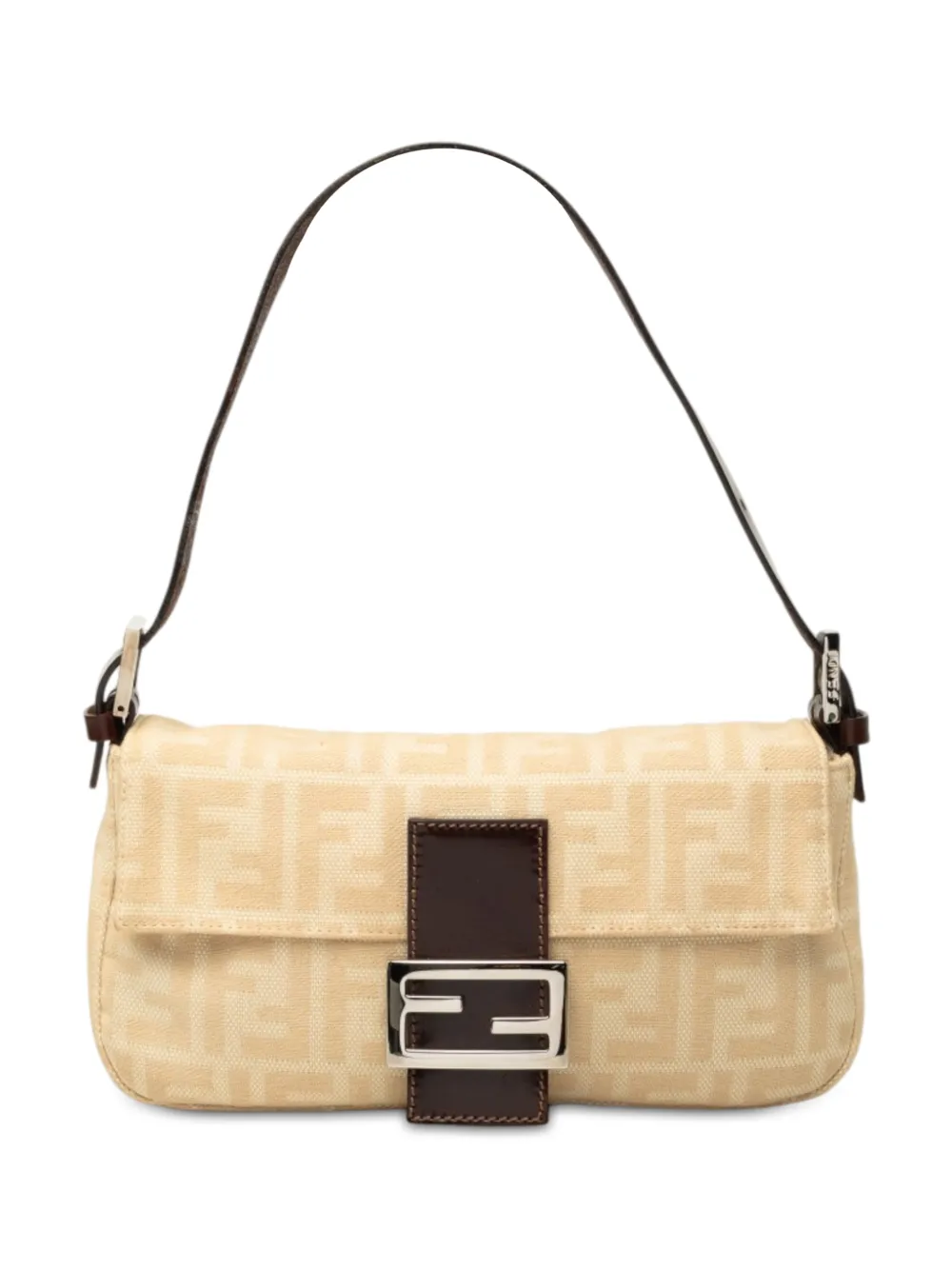 Fendi Pre-Owned 20th Century Zucca Canvas Baguette shoulder bag - Toni neutri