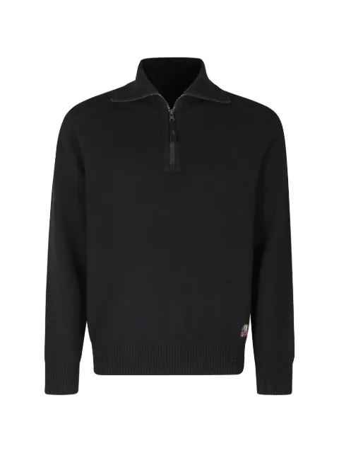 Parajumpers Caldonazzo quarter-zip logo-patch sweater