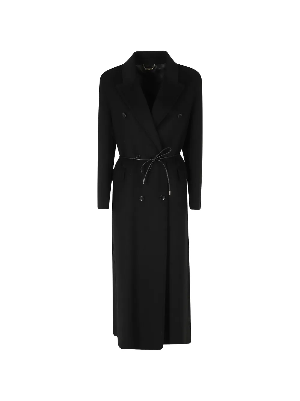 Seventy double-breasted belted coat - Nero