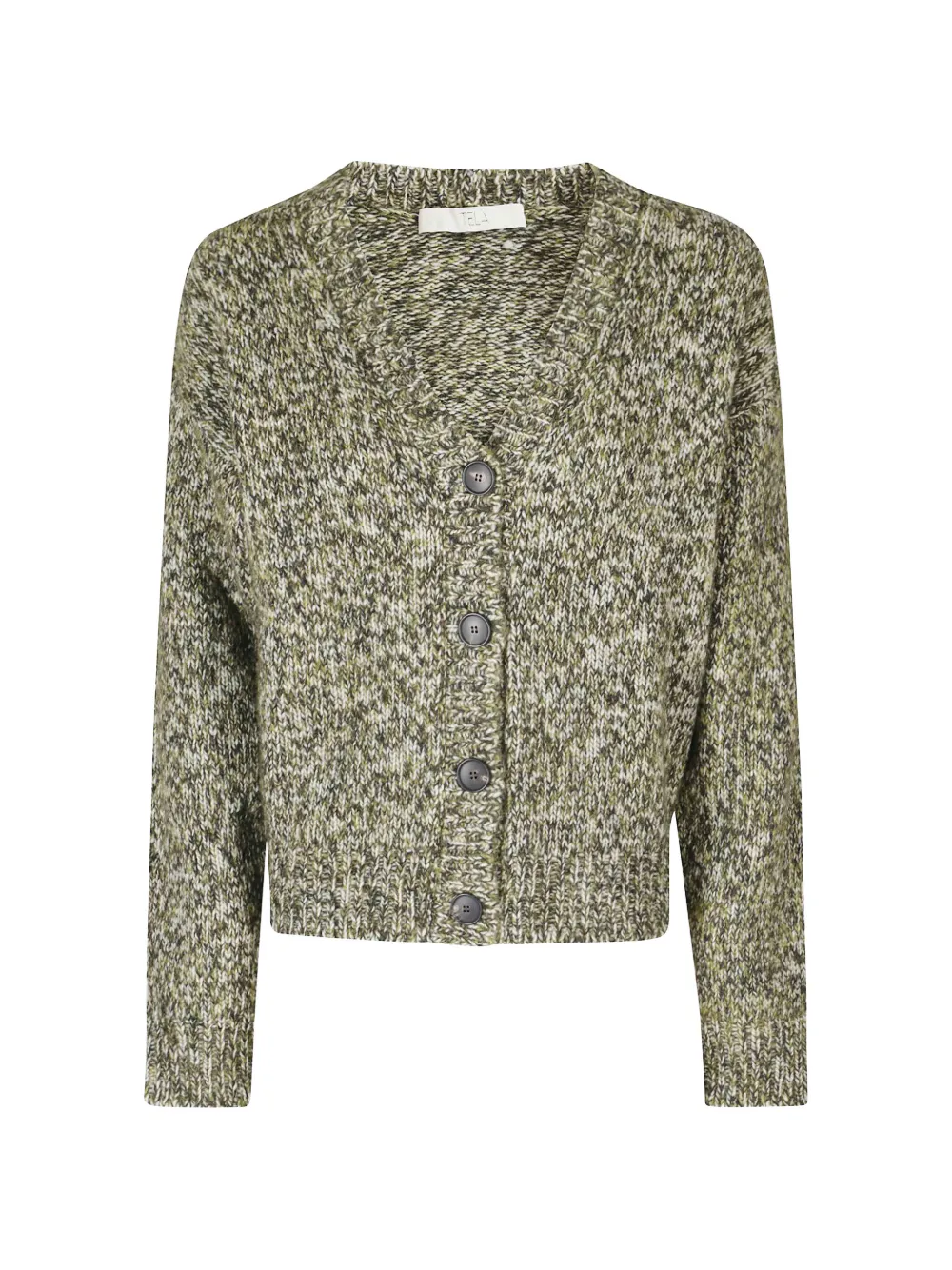 Tela marl-knit V-neck cardigan - Verde