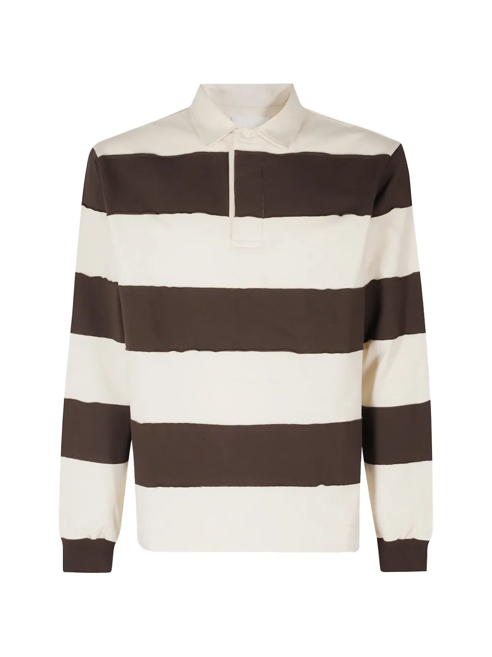 WOC striped long-sleeve polo shirt - Toni neutri