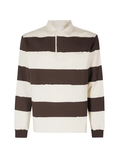 WOC striped long-sleeve polo shirt