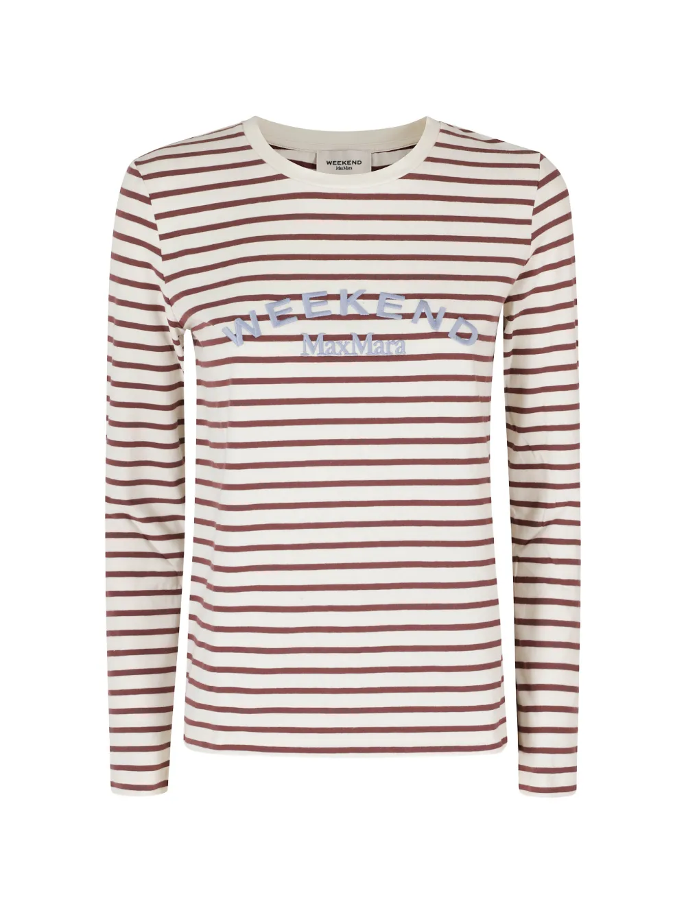 Weekend Max Mara T-shirt a righe con stampa logo - Toni neutri