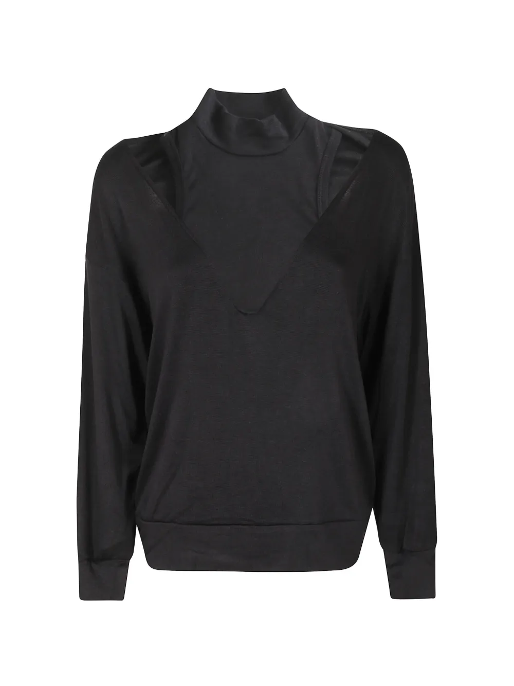 WOC cut-out layered sweatshirt - Schwarz