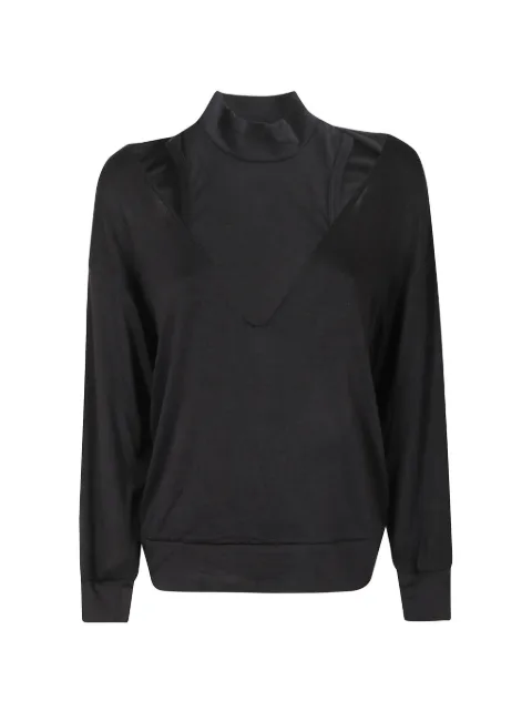 WOC cut-out layered sweatshirt