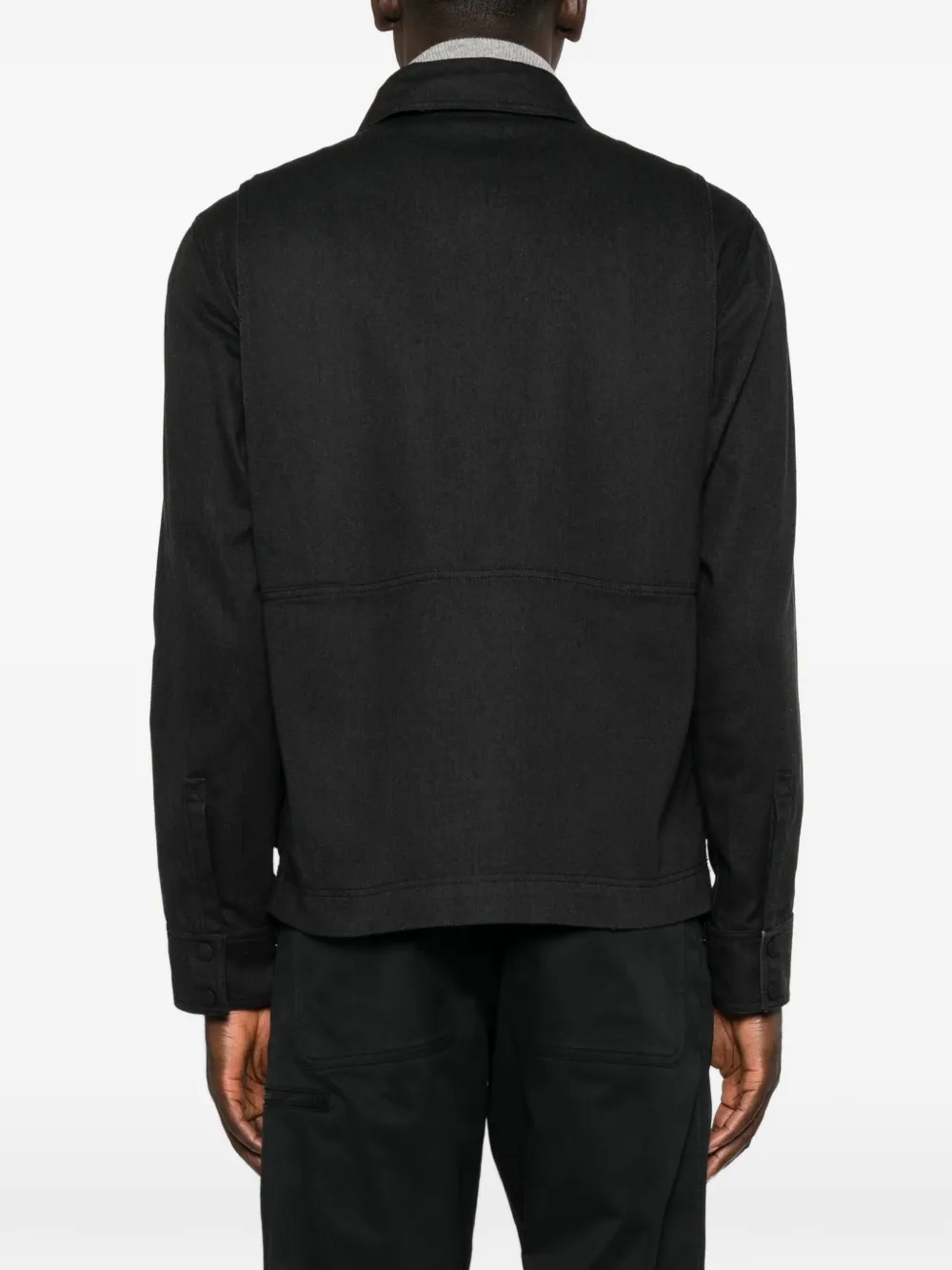 Moncler Grenoble Shirtjack met meerdere zakken en rits Zwart