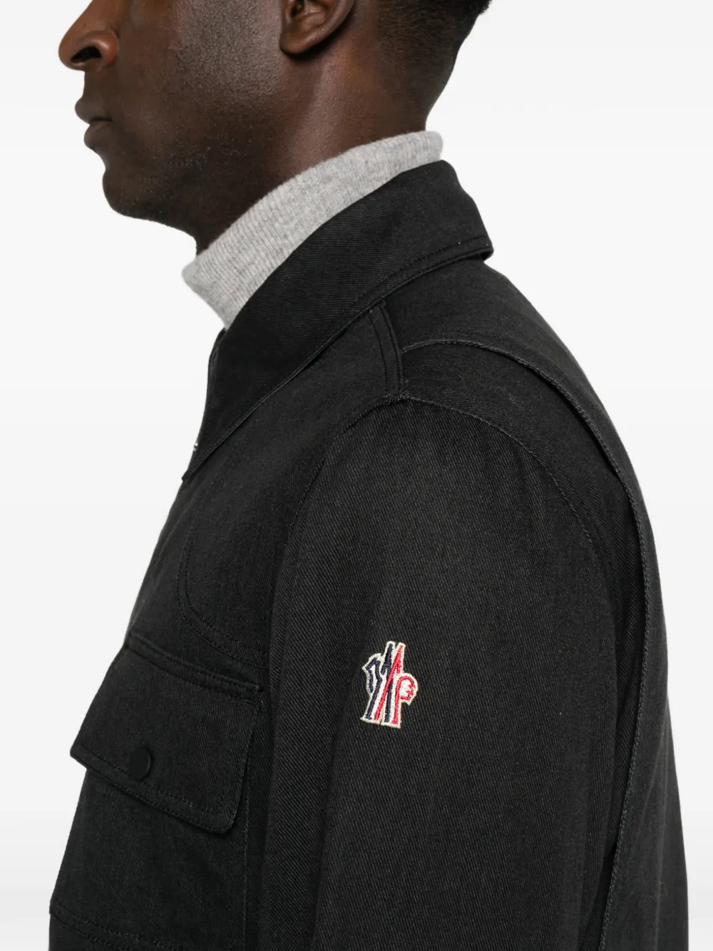 Moncler Grenoble Shirtjack met meerdere zakken en rits Zwart
