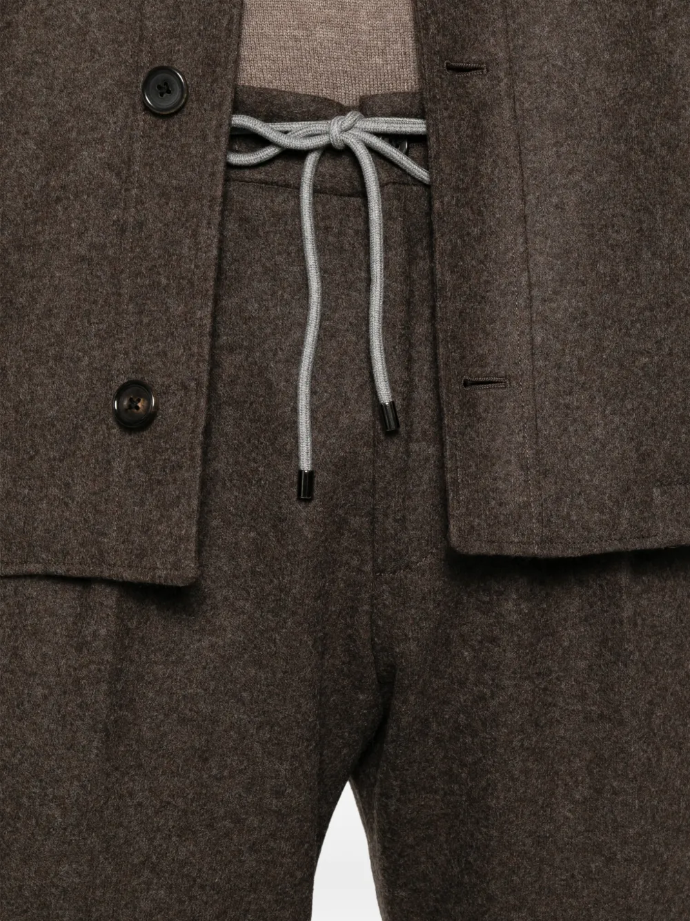 Corneliani Plooibroek met trekkoordtaille Bruin