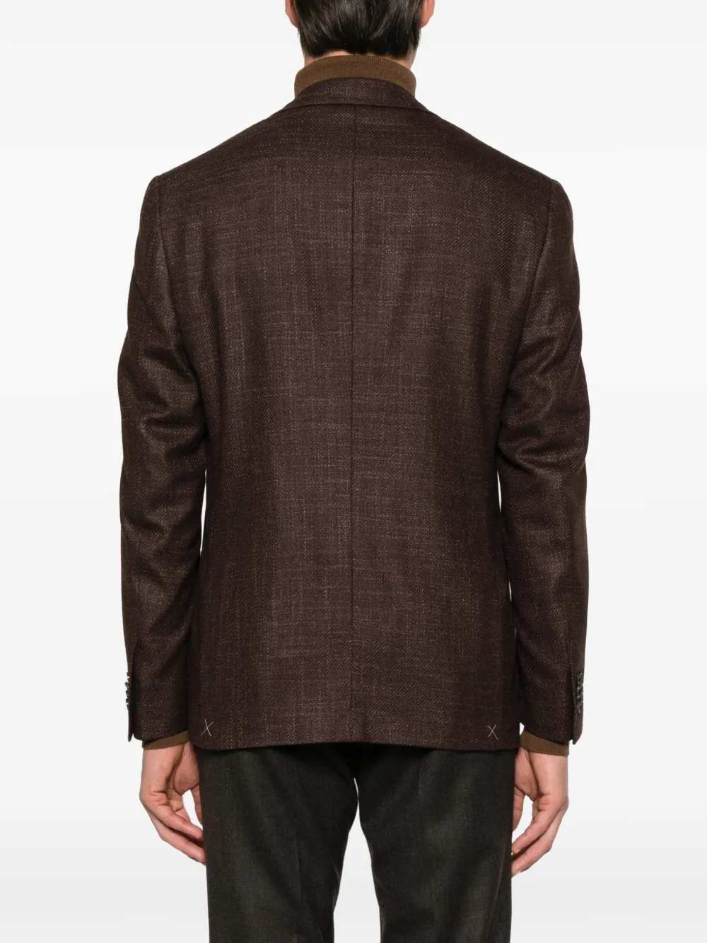 Corneliani textured-finish single-breasted blazer Bruin
