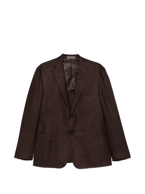 Corneliani textured-finish single-breasted blazer