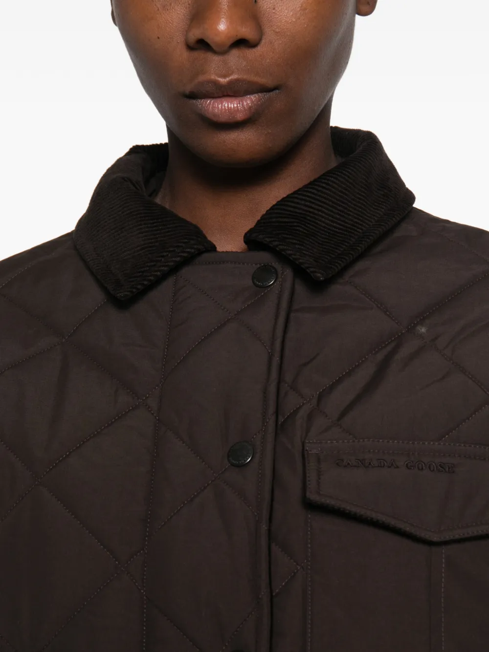 Canada Goose Terra ruitvormig gewatteerd jack Bruin