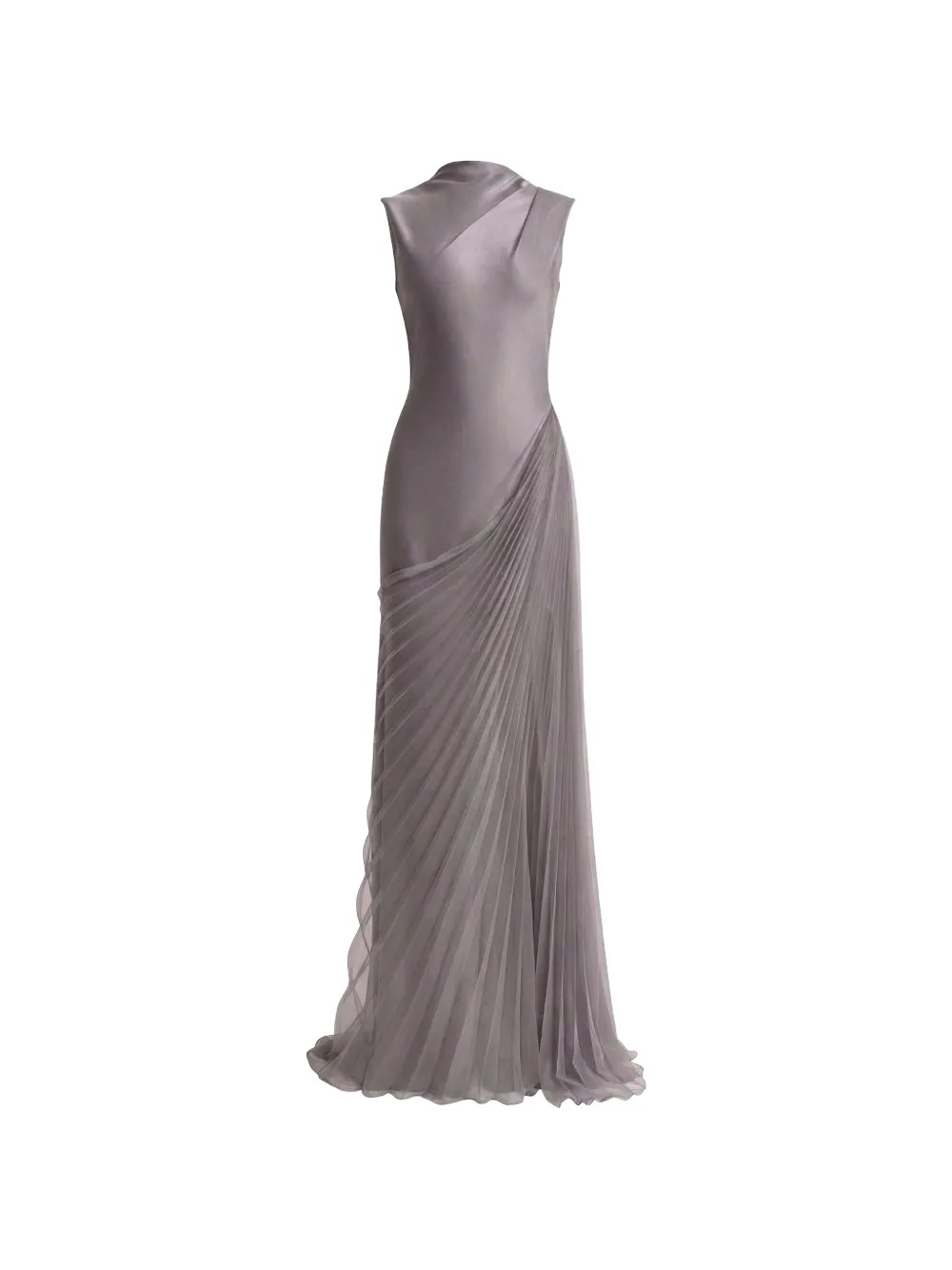 Gemy Maalouf asymmetrical pleated dress Grijs