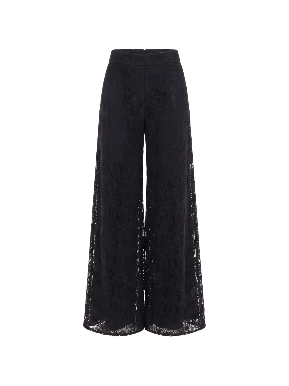 Gemy Maalouf lace-overlay palazzo pants - Nero