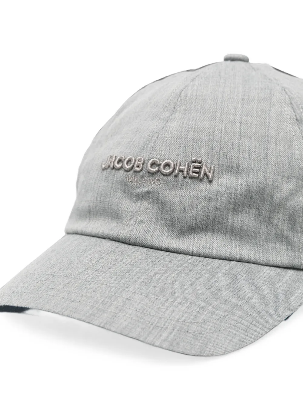 Jacob Cohën Honkbalpet met geborduurd logo Grijs