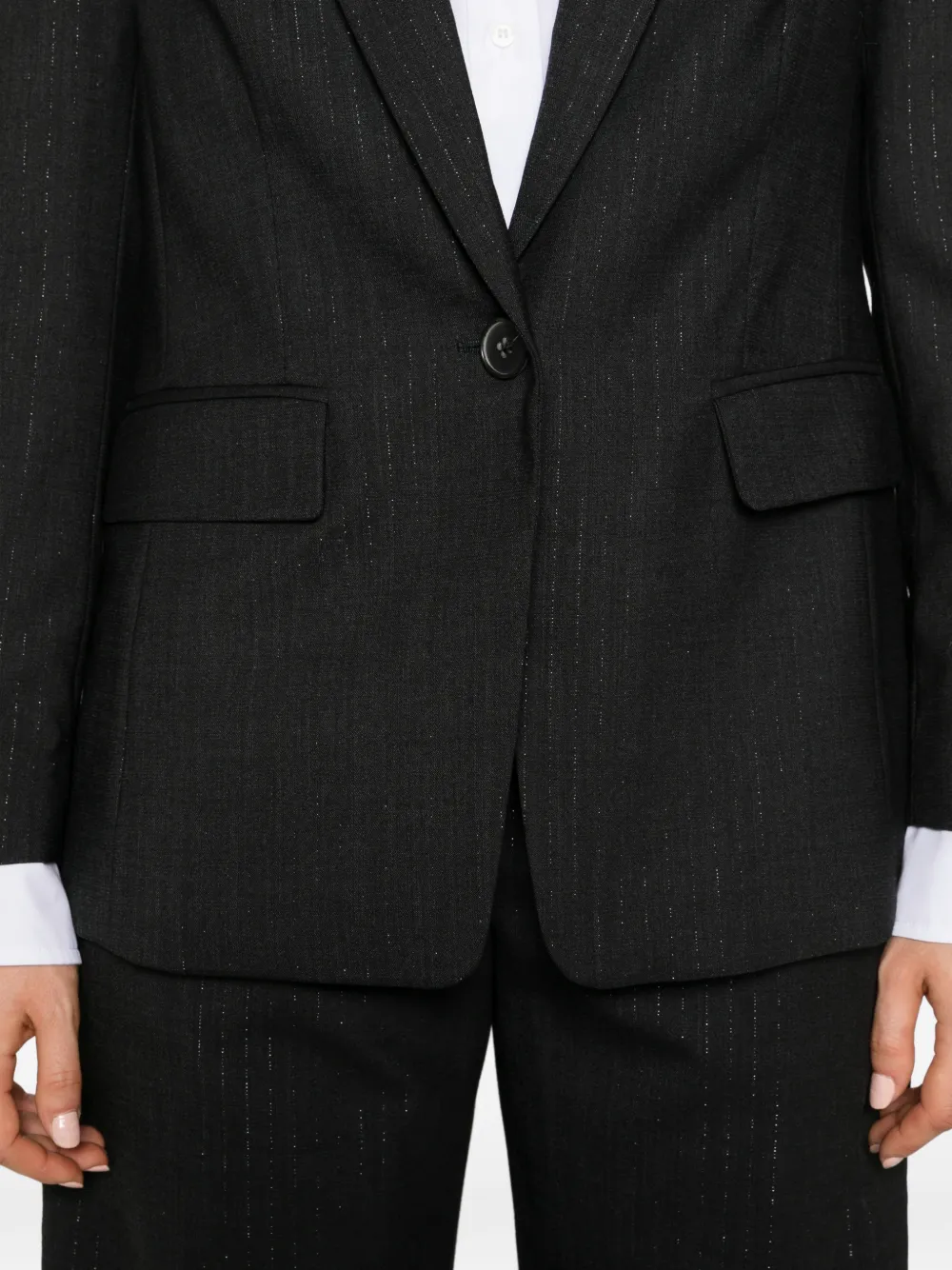 Drykorn pinstripe single-breasted blazer Grijs