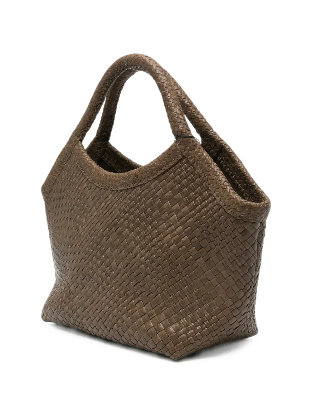 IBELIV Medium Pure geweven leren shopper Bruin