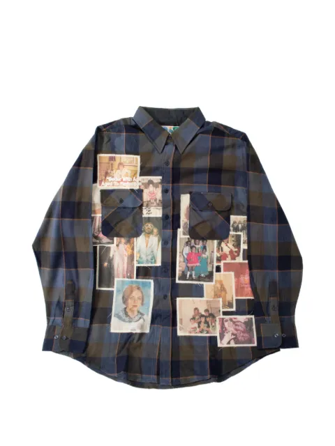 Better with Age Menage patchwork-flannel shirt