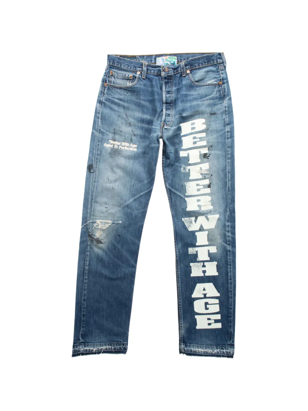 Better with Age Beaufort logo-print distressed jeans