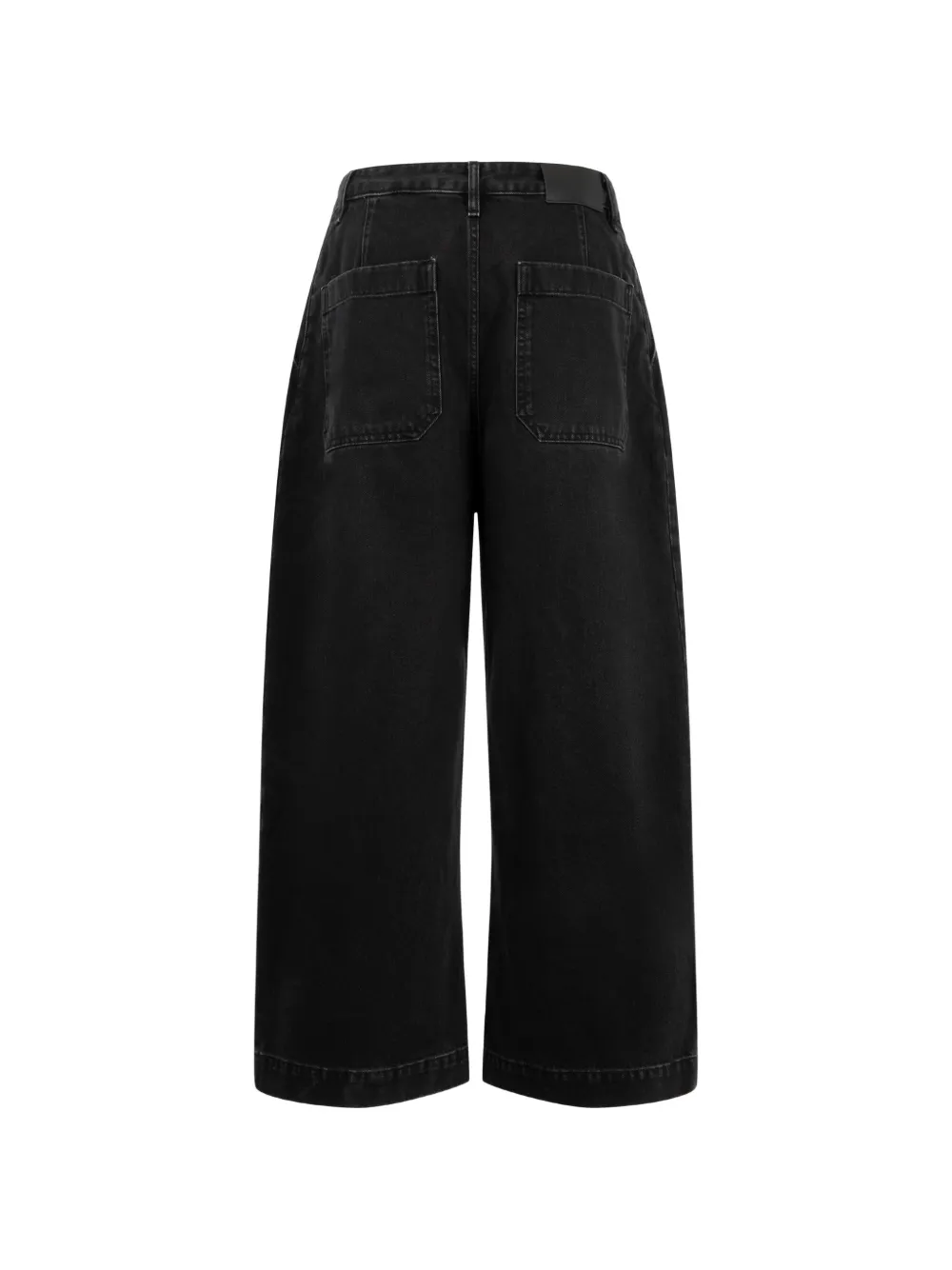 Studio Nicholson Jeans met wijde pijpen en enkele plooi Zwart