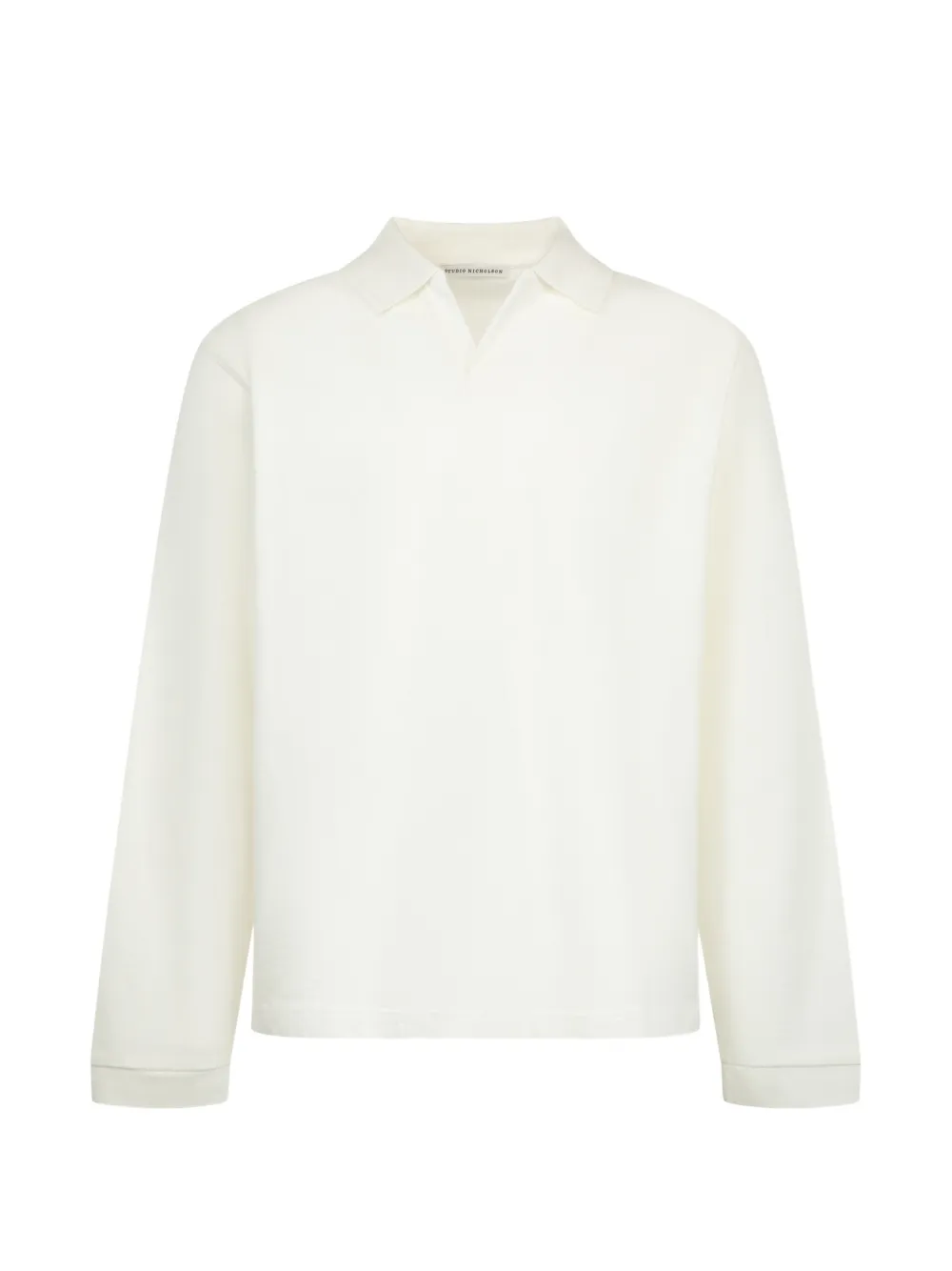 Studio Nicholson long-sleeved polo-collar T-shirt