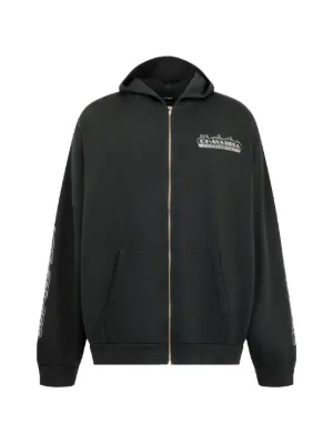 Chrome Hearts Foti Tic Tac Toe zip-up Hoodie | Black | FARFETCH TH