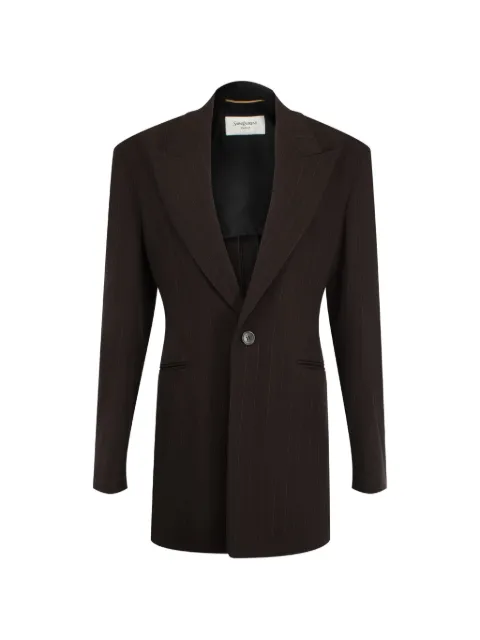 Saint Laurent pinstripe-pattern peak-lapels blazer