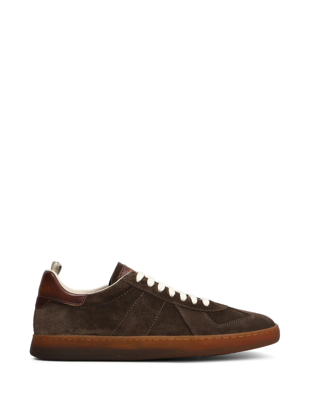 Officine Creative Militia 002 suede leather-panelled sneakers - Marrone