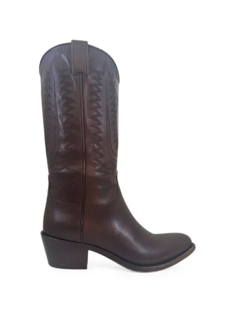 Sartore embroidered leather cowboy boots