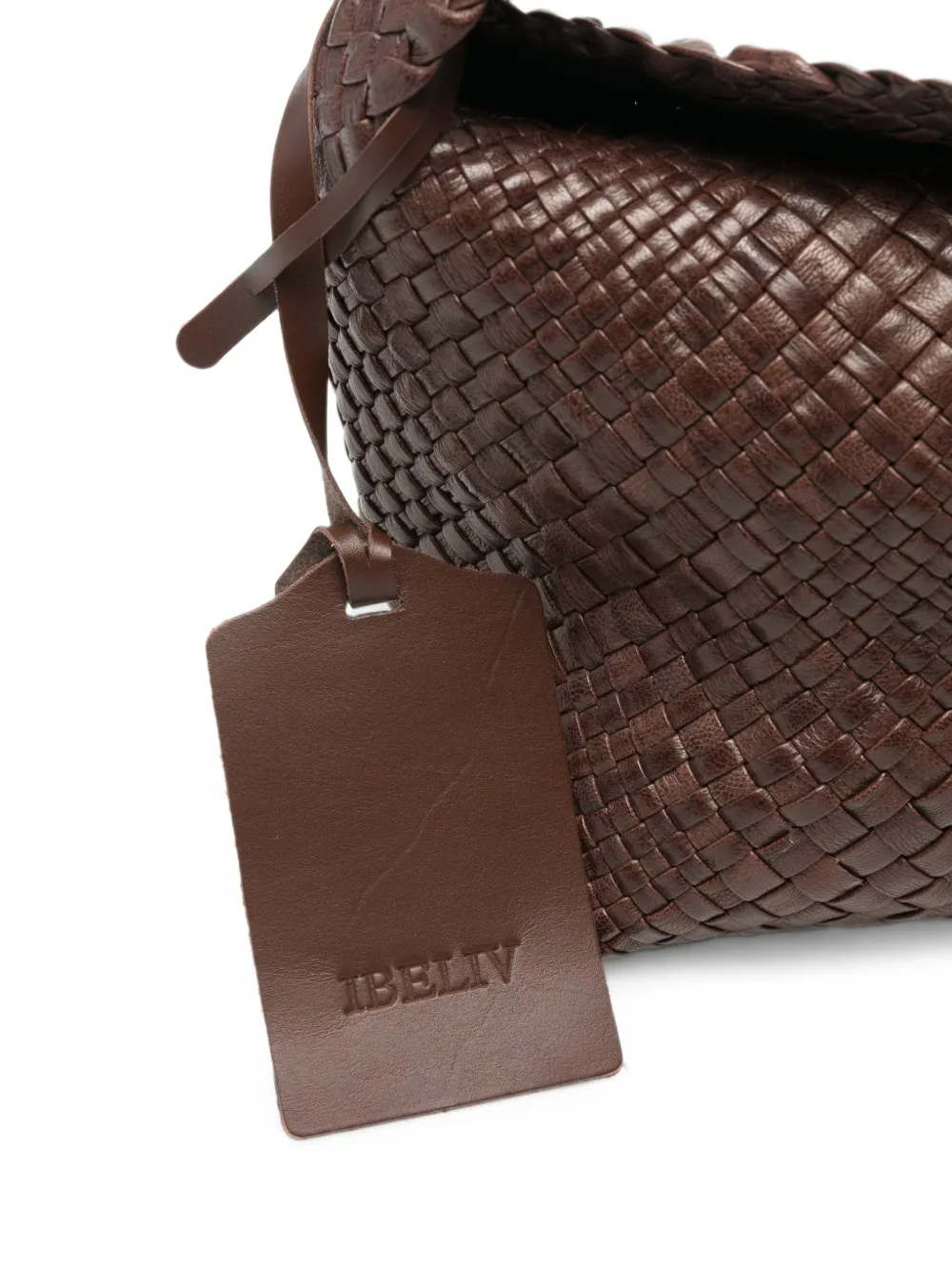 IBELIV Aura geweven leren shopper Bruin