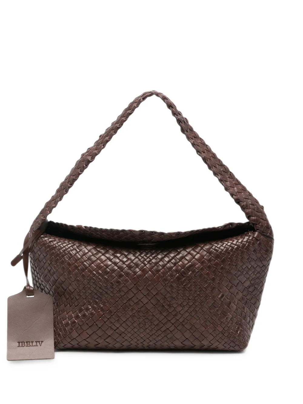 Ibeliv Aura Woven-leather Tote Bag In Brown
