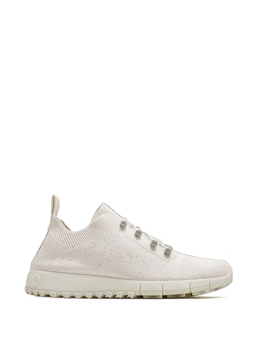 Jimmy Choo crystal-embellished knitted sneakers
