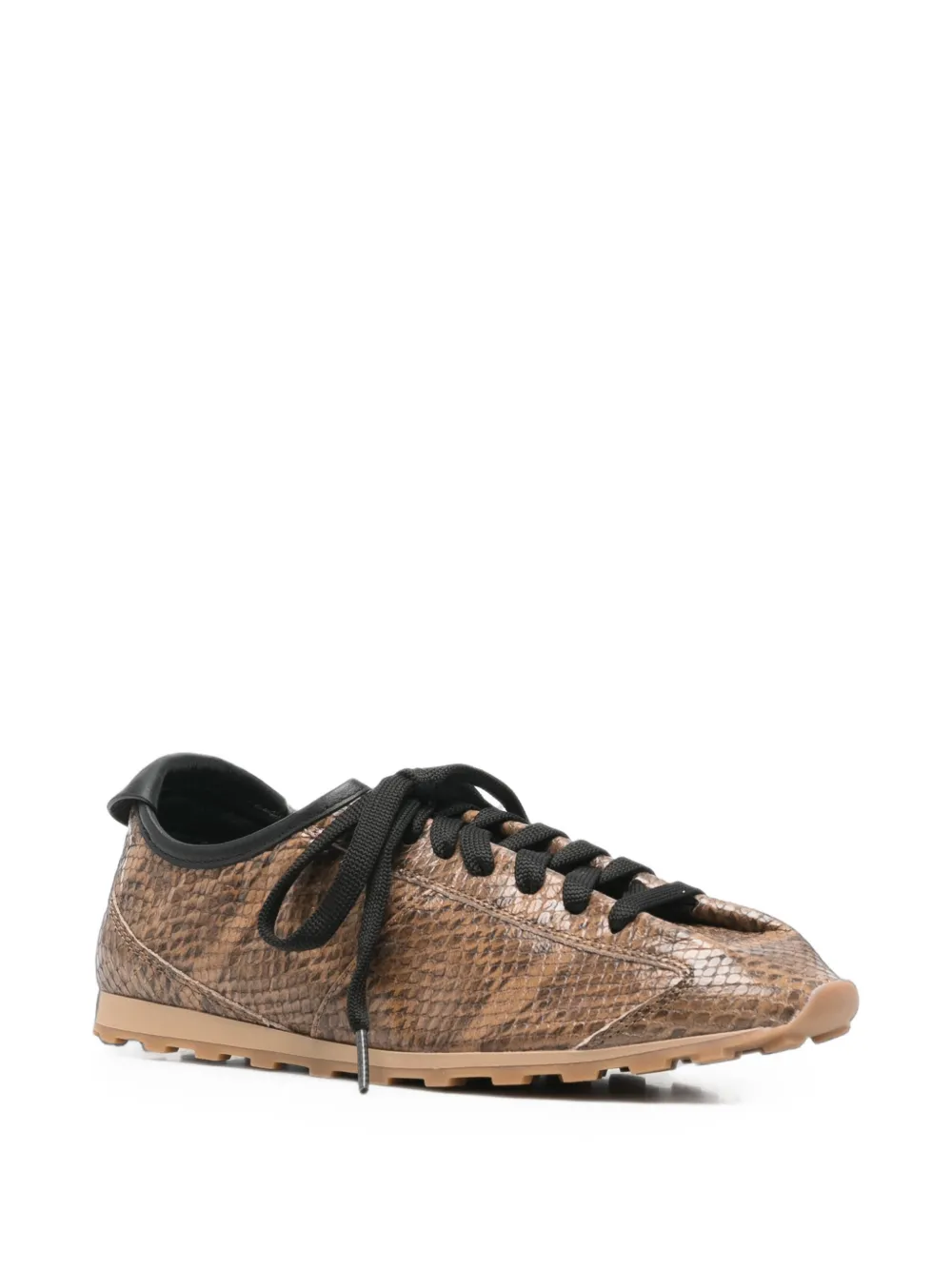Jacquemus The Tennis snake-effect sneakers Bruin