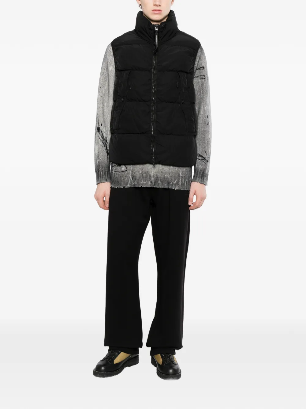 C.P. Company quilted down gilet Zwart