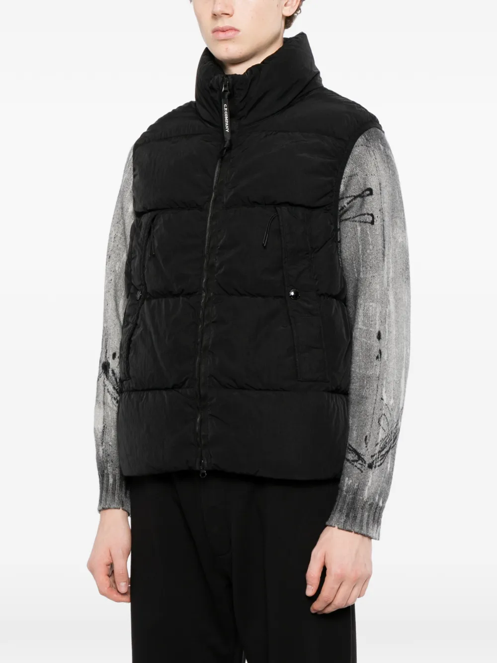 C.P. Company quilted down gilet Zwart