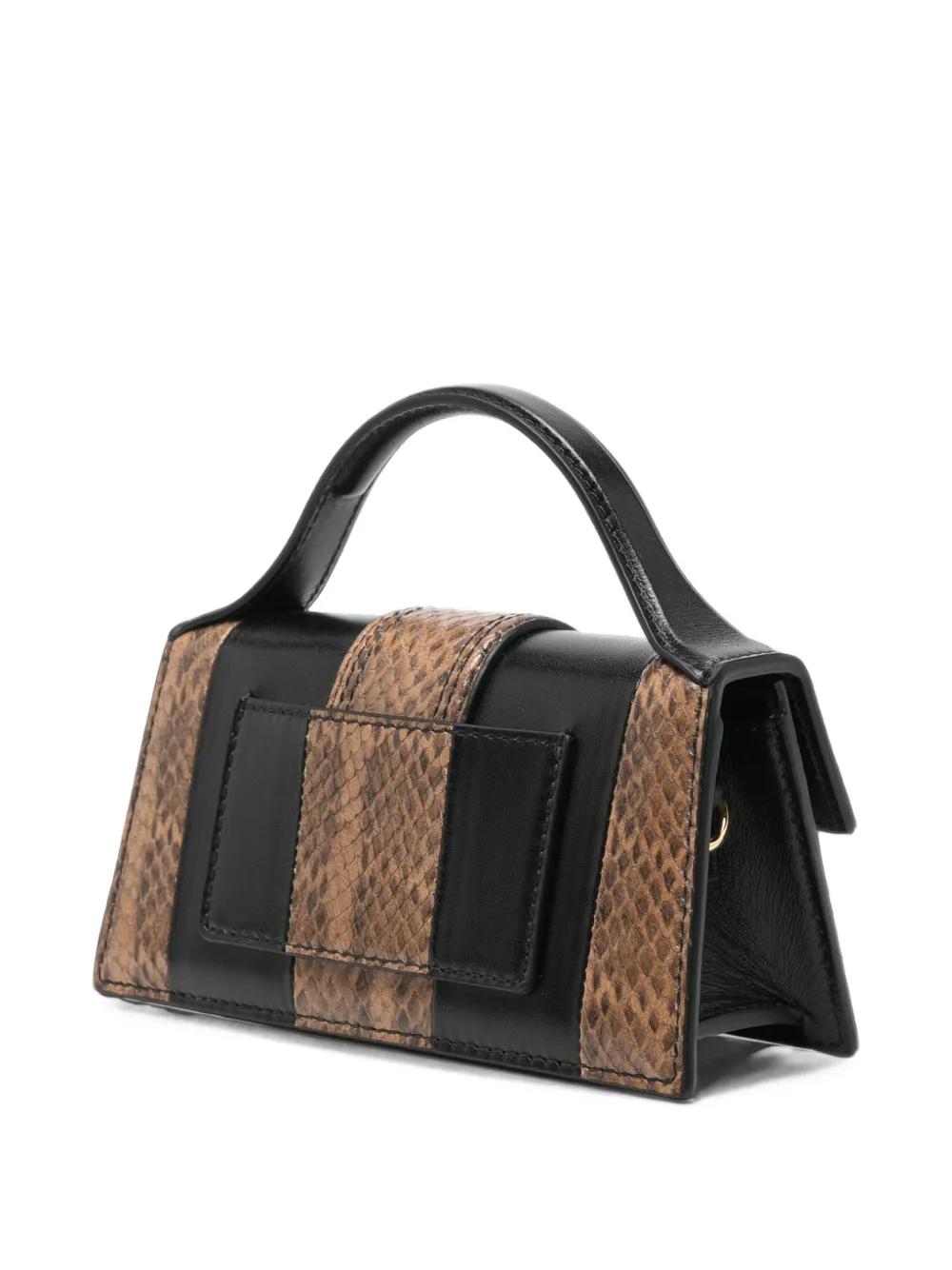Jacquemus Le Bambino mini-tas met slangen-effect Zwart