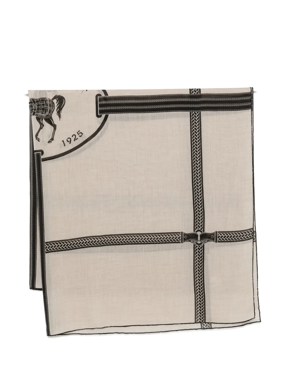 FENDI equestrian-print scarf