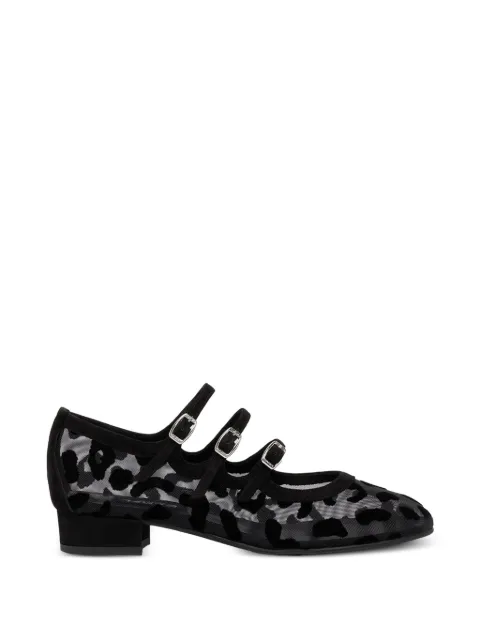 Carel Paris  Ariana jaguar-pattern mesh ballet flats
