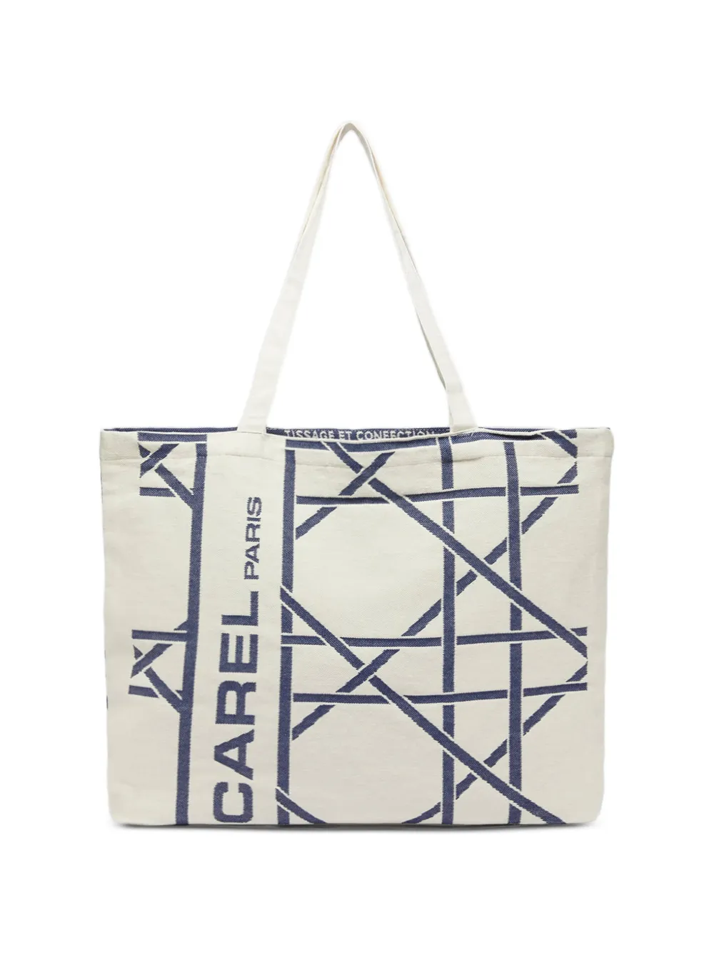 Carel Paris Shopper met jacquard monogram Beige