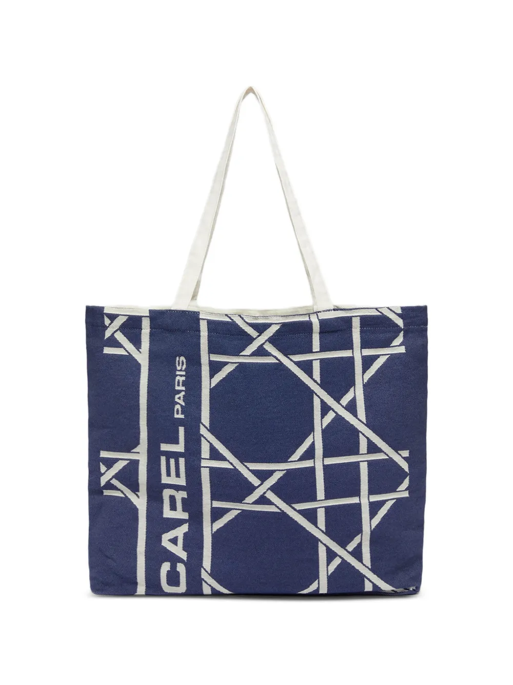 Carel Paris sac à main à motif monogrammé en jacquard - Tons neutres Carel Paris sac à main à motif monogrammé en jacquard - Tons neutres